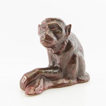 Lauritz Adolph Hjorth, figurine Sitting Monkey.