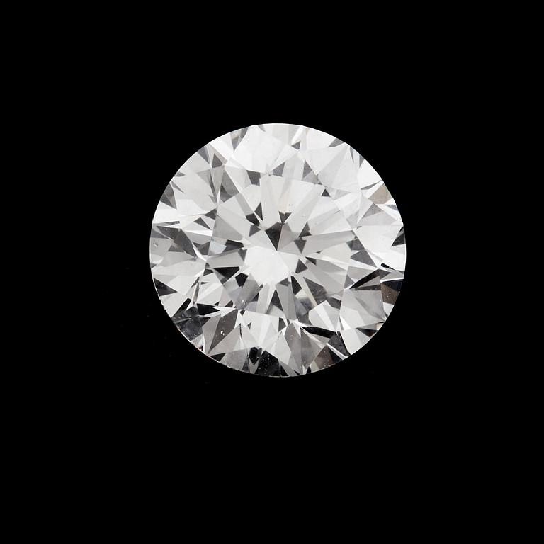DIAMANT, oinfattad briljantslipad, 1.51 ct, E-F/VS enligt certifikat från IGI.