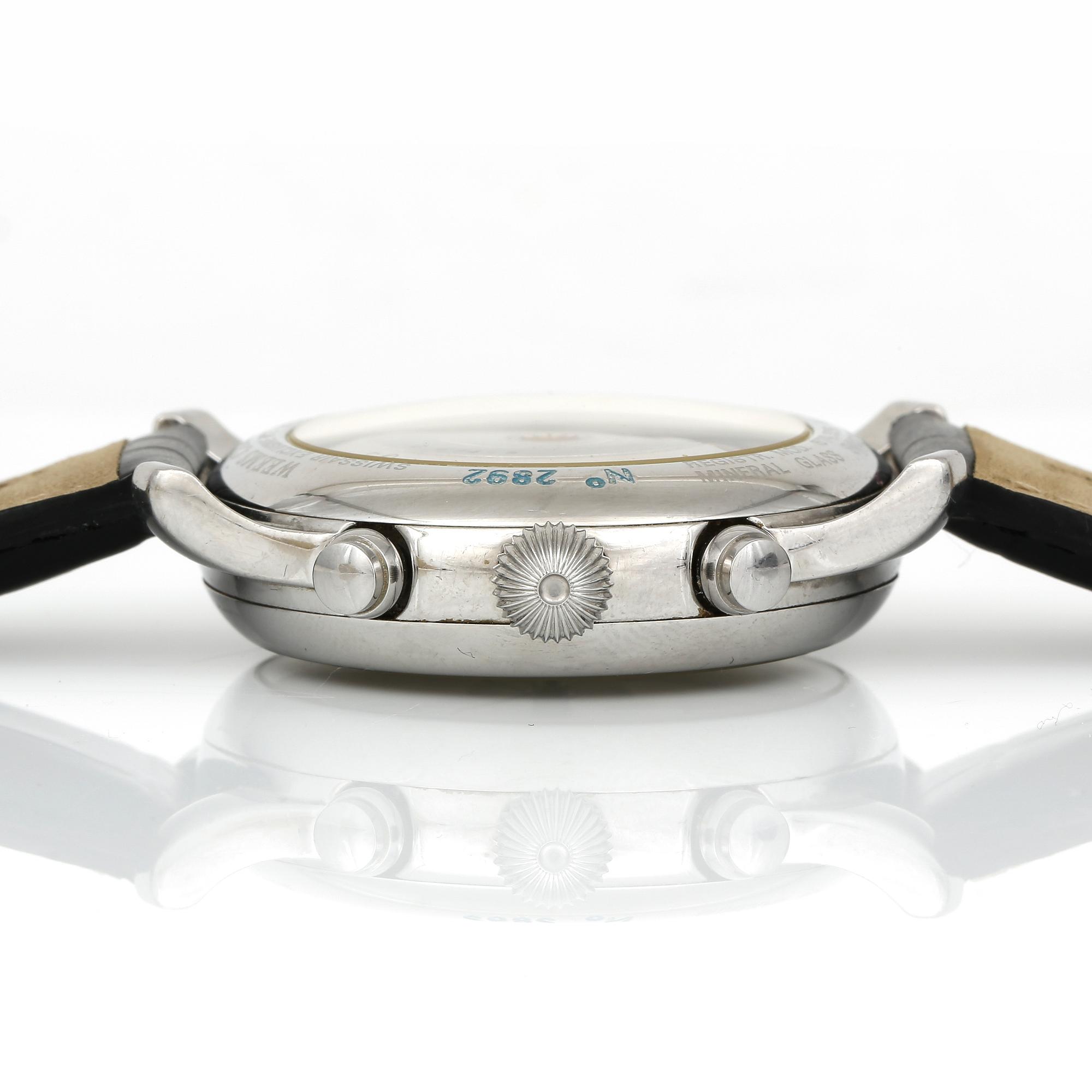 ARMBANDSUR, herr, Longines, "Weems cronograph", Swiss Air no:2.