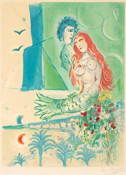 389. Marc Chagall (Efter), "Sirène au poète", ur; "Nice et la Côte d'Azur".