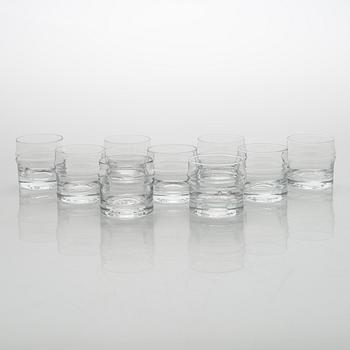 Timo Sarpaneva, set of 51 'Pisaranrengas' (Expanding rings) 2054 glasses for Iittala.