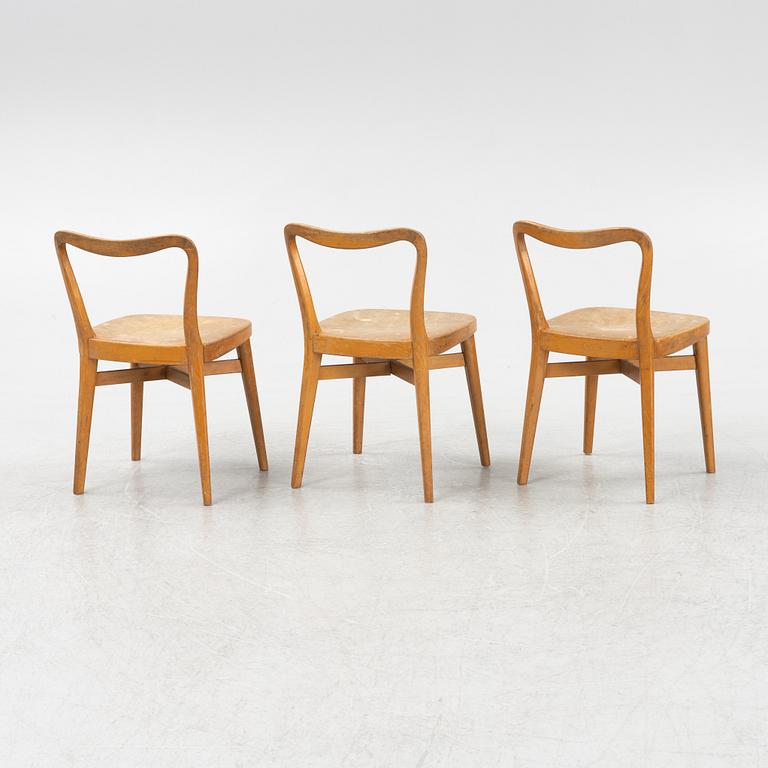 Axel Larsson, a children's table and 3 chairs, version of  "1300"-series, probably by Svenska Möbelfabrikerna Bodafors.