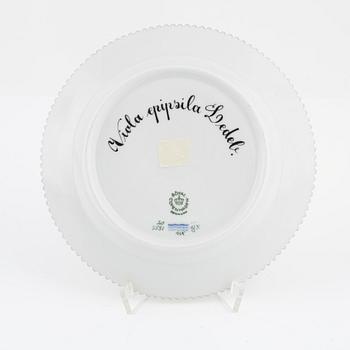 Assiett samt äggkopp, "Flora Danica", Royal Copenhagen, Danmark, 1985-1991.