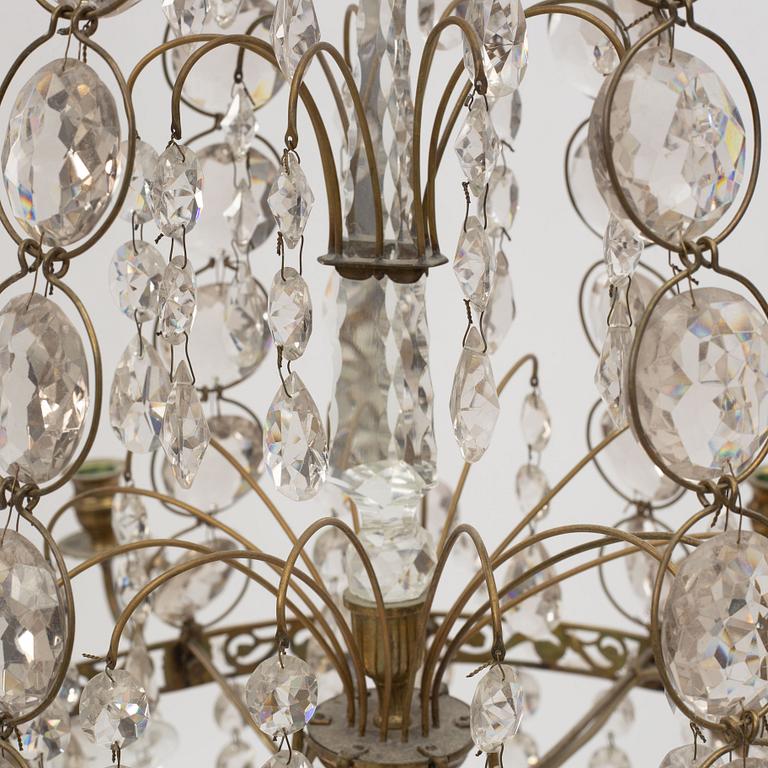 A Gustavian style chandelier, first half of the 20th Century.