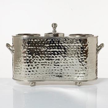 Wine cooler, silver plate, period.