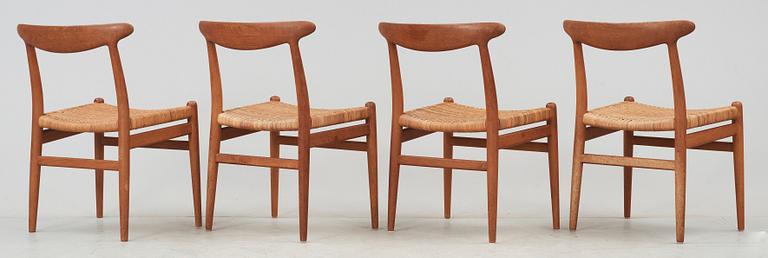 HANS J WEGNER, stolar, 4 st, CM Madsens fabriker, Danmark 1950-60-tal.