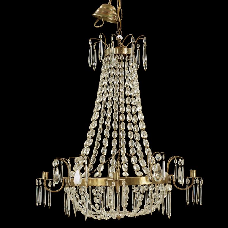 LJUSKRONA, Empirstil, 1900-talets första hälft. Höjd ca 72 cm.