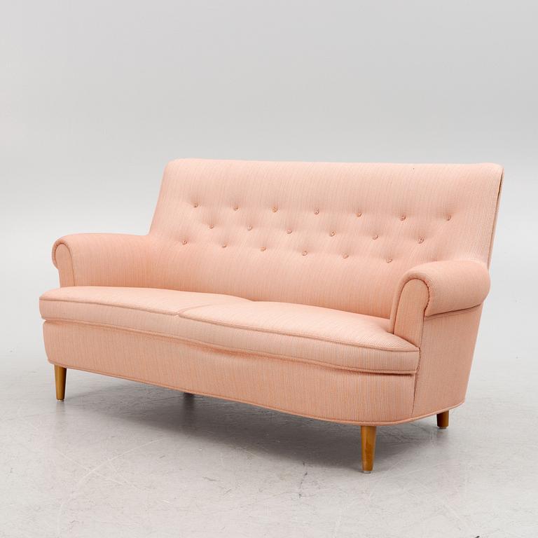 Carl Malmsten, sofa, "Hemmakväll", OH Sjögren, Tranås, late 20th century.