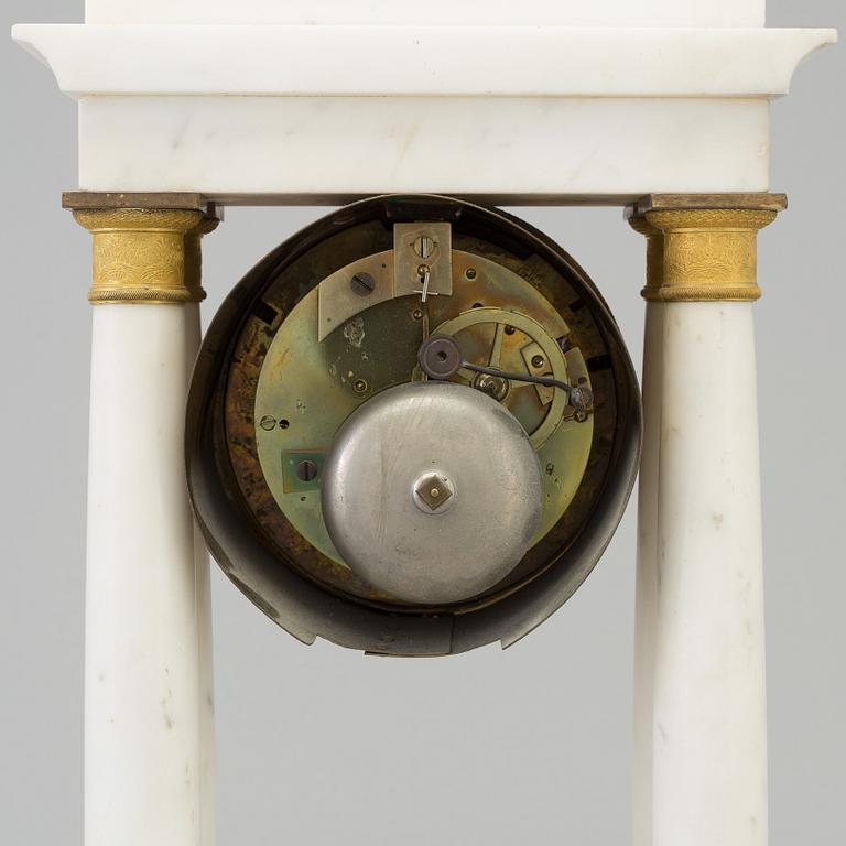 A french empire mantle clock, first half of the 19th century.