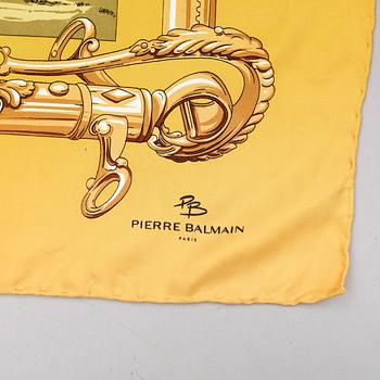 SCARVES, 2 st, siden, Pierre Balmain samt Christian Dior.