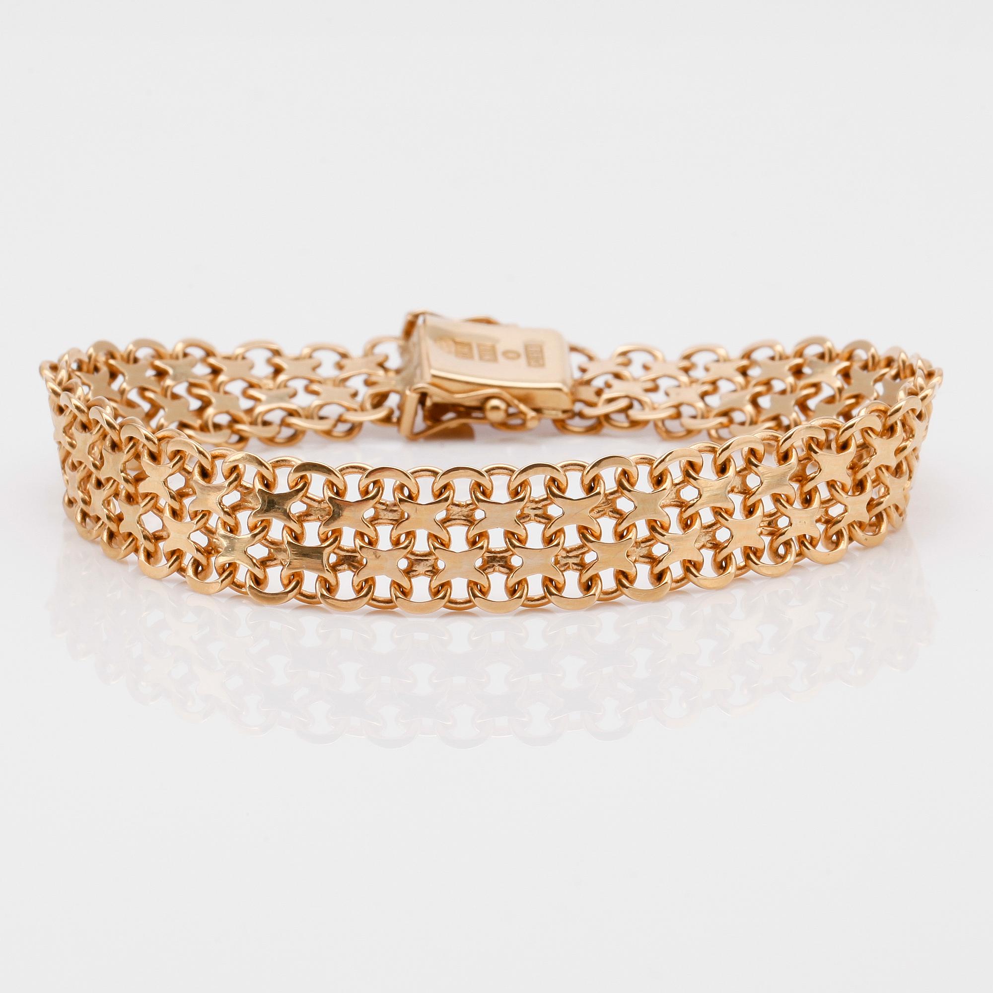 ARMBAND, 18K guld, svenska stämplar, 1978. Vikt ca 22 g.