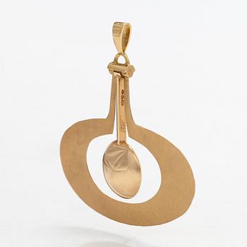 Tapio Wirkkala, riipus, "Päärynä", 18K kultaa.