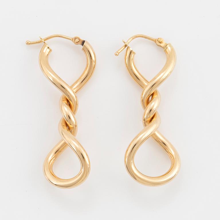 14K gold earrings.