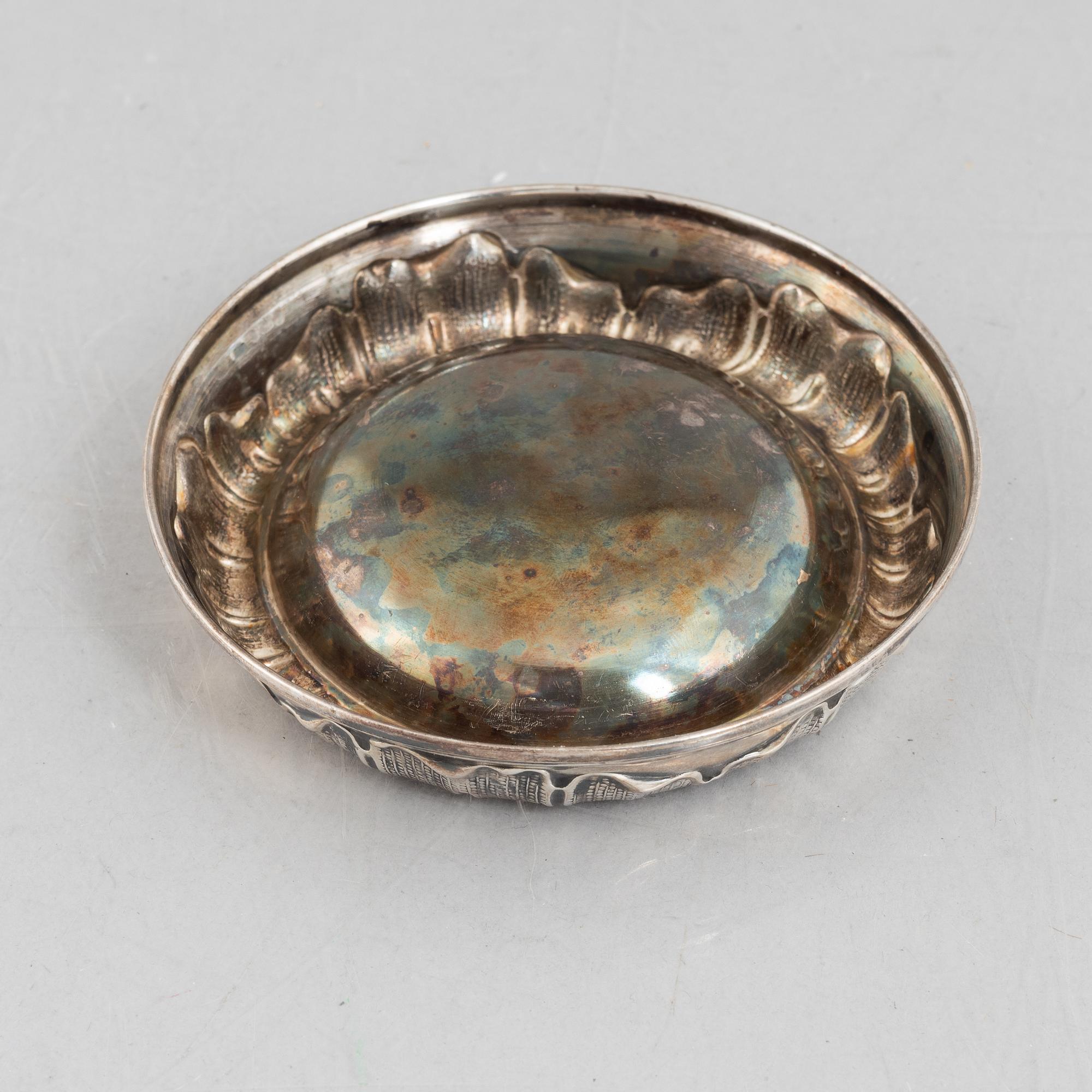Ashtray, silver, GAB, Stockholm 1955.