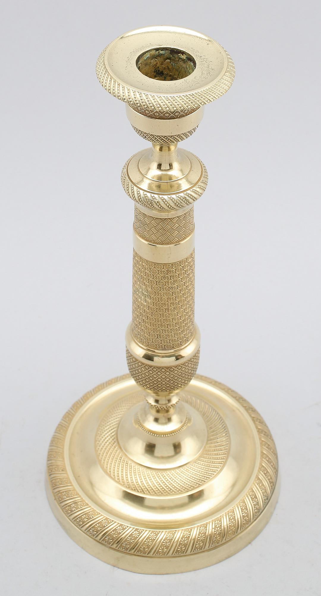 LJUSSTAKE, empire, förgylld brons, 1800-talets första hälft.