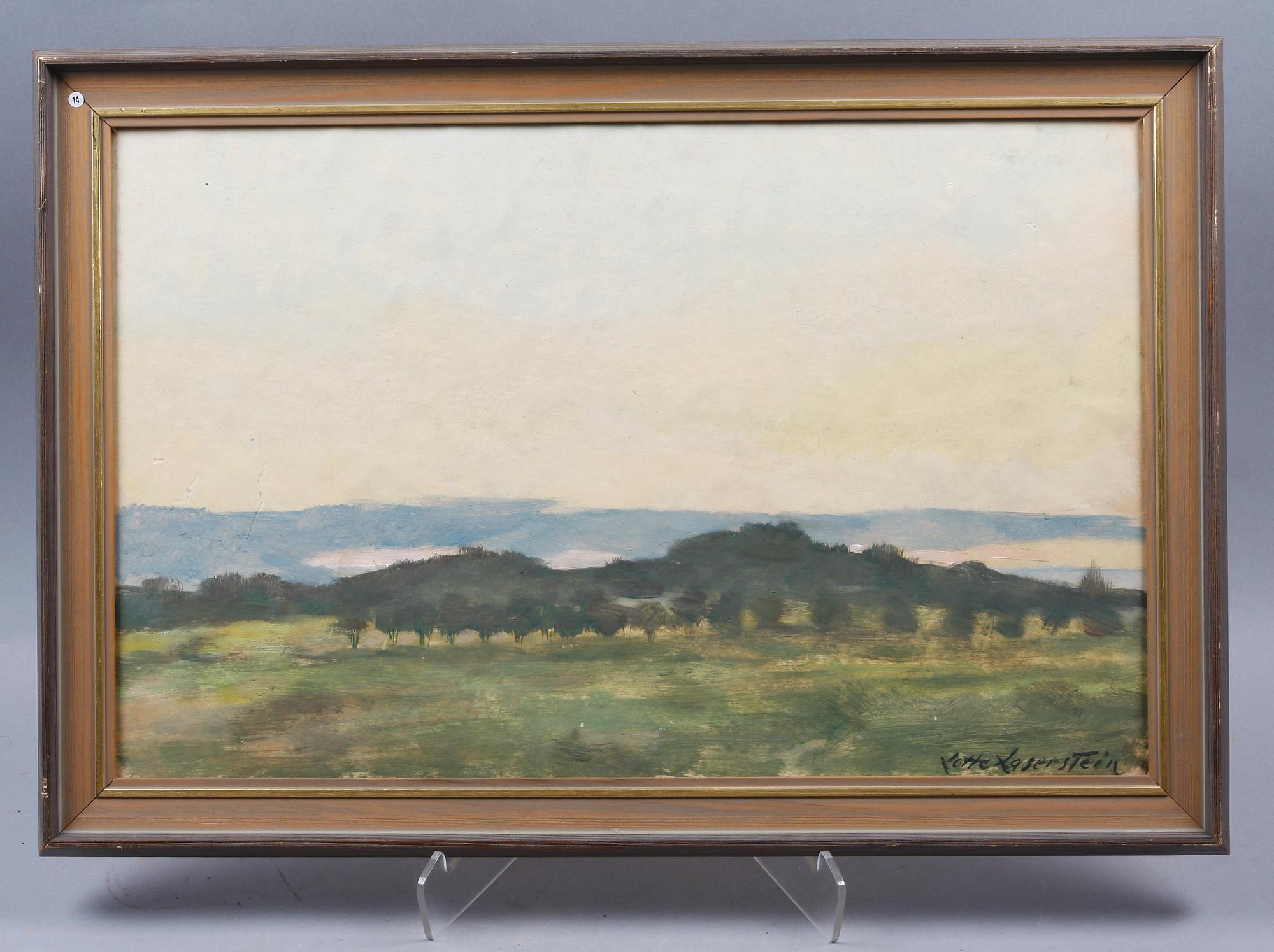 LOTTE LASERSTEIN, olja på pannå, sign.