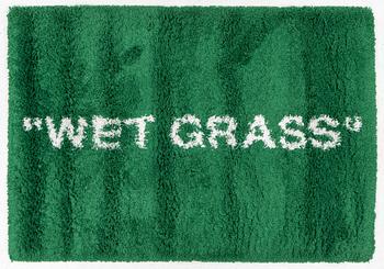 Virgil Abloh, matta, "Wet Grass", Ikea, ca 195 x 133 cm.