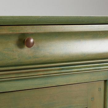 A cabinet and pedestal, Grange, late 20th century.