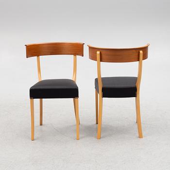 Josef Frank, a set of 4 Klismos chairs, model B 300, Firma Svenskt Tenn, Sweden, 2012.