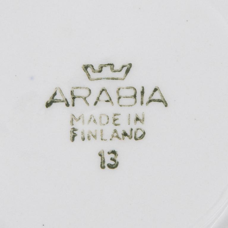 SERVIS, 86 delar, porslin, "Landskap" Arabia 1964-1971.