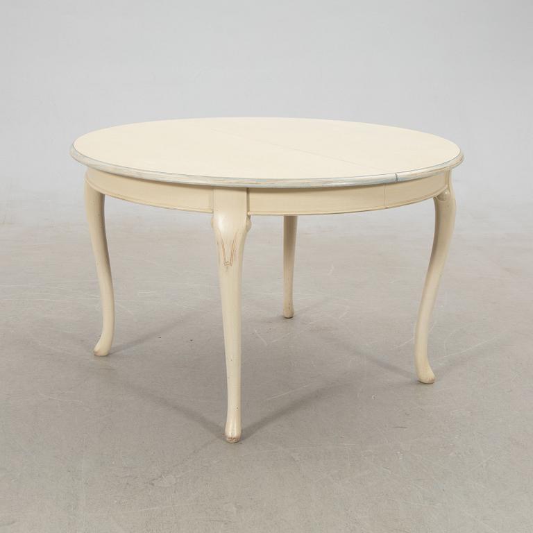 Dining group, 7 pieces, Rococo style, K. A. Roos, second half of the 20th century.