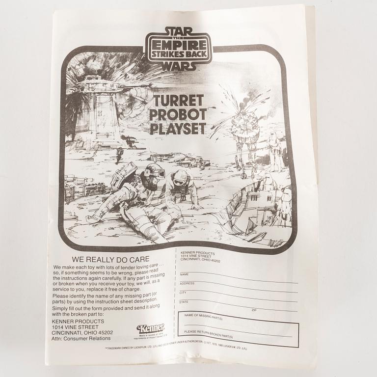 STAR WARS, Imperial attack base, Tauntaun samt Turret and probot playset, Empire Strikes Back, Kenner 1980-tal.