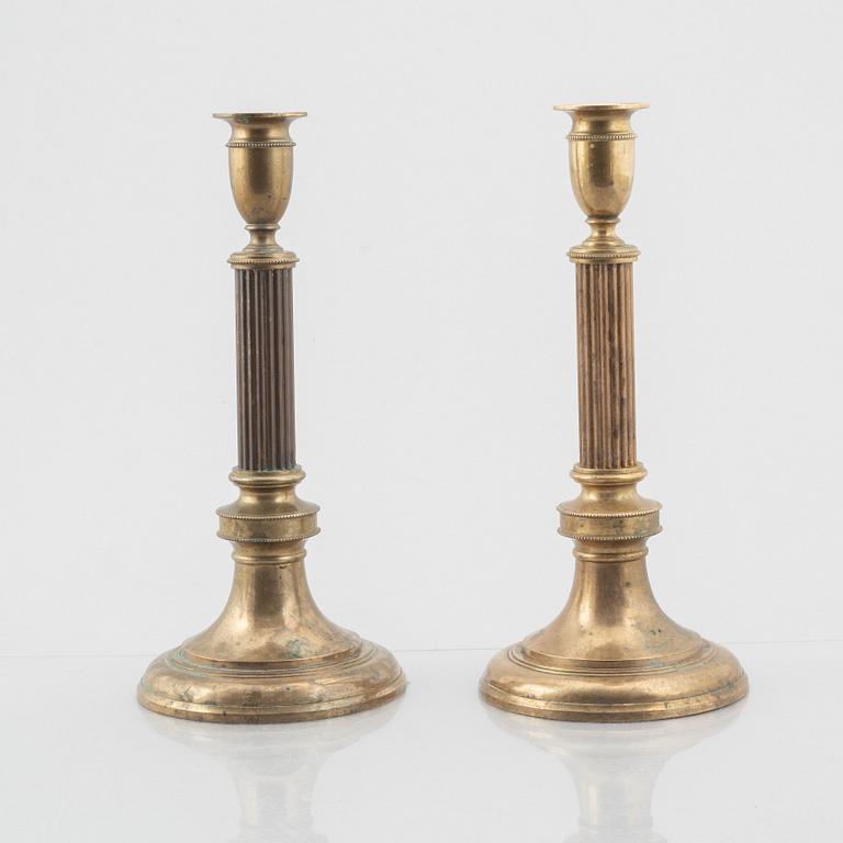 Candelabra, a pair, model no. 22, Gustavian style, Grillby Metallfabrik, 20th century.