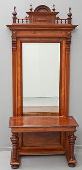 SPEGEL MED KONSOLBORD, nyrenässans, omkr 1900.