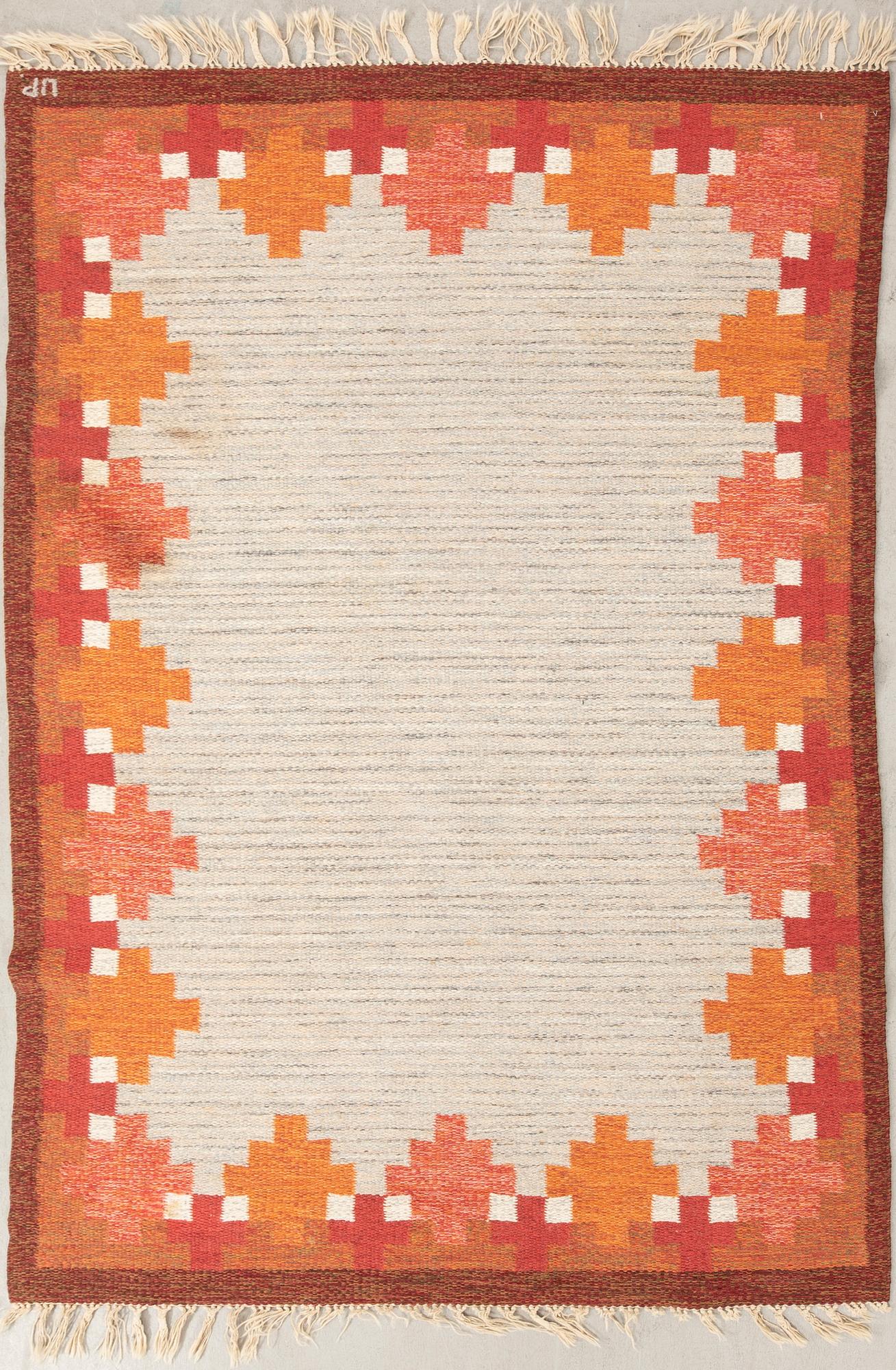 Ulla Parkdal, matta rölakan signerad, ca 203x128 cm.