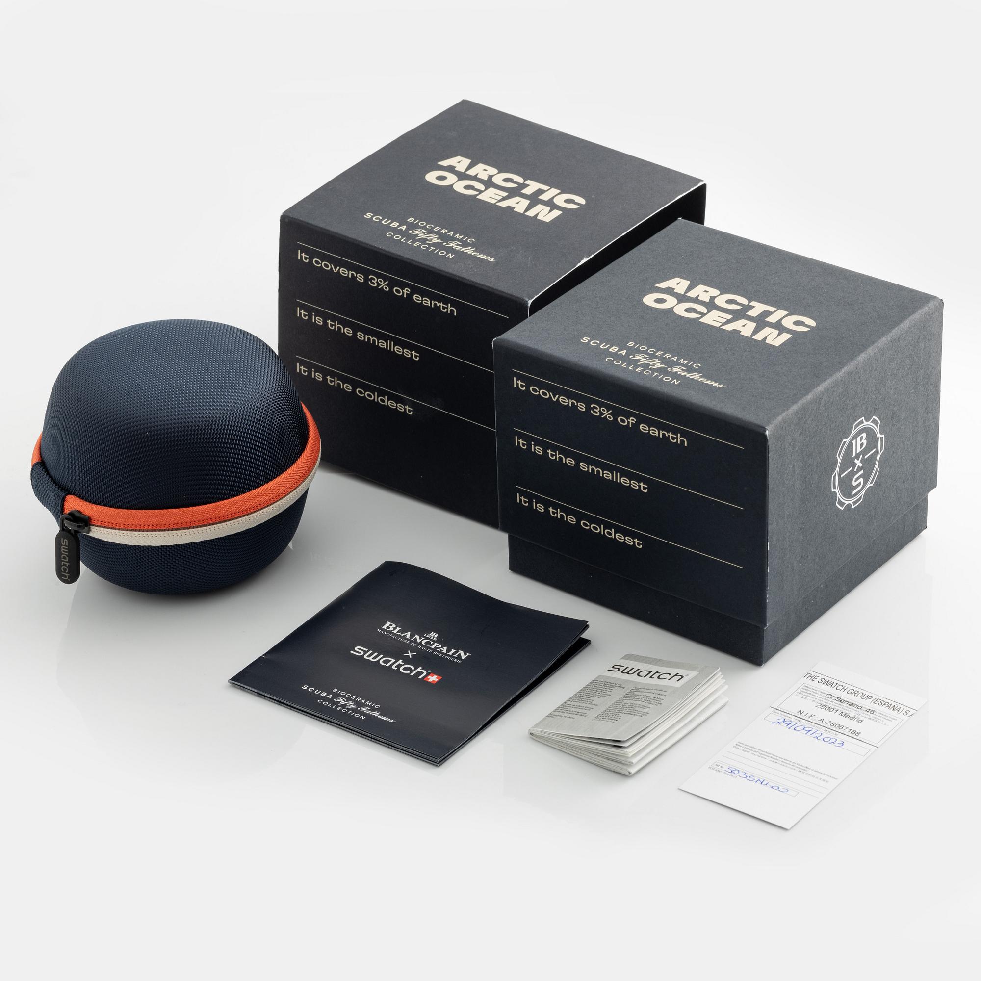 Swatch/Blancpain, Scuba Fifty Fathoms, Arctic Ocean, armbandsur, 42,3 mm.