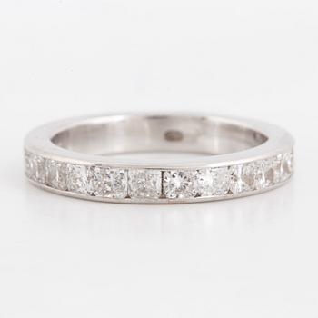 Eternity princess-cut diamond ring.