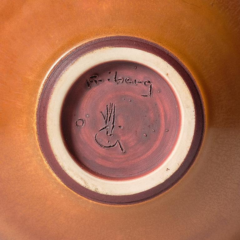 Berndt Friberg, a stoneware vase, Gustavsberg studio, Sweden 1958.