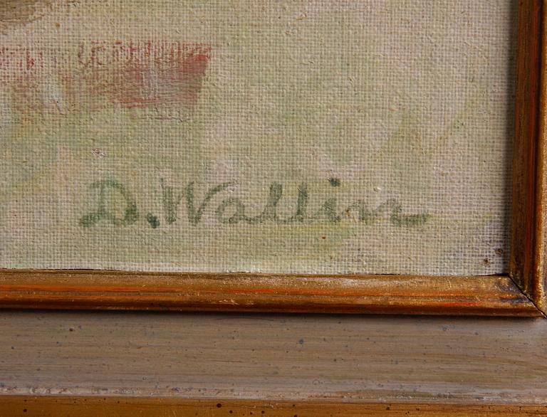 WALLIN, DAVID, olja på pannå, sign.
