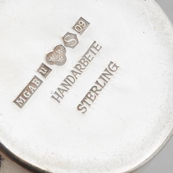 Twelve Swedish Silver Beaker, mark of KG Markströms, Uppsala 1962-69.