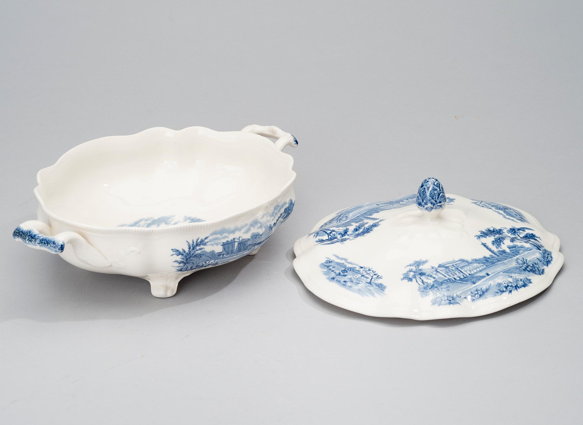 MATSERVIS, 74 delar, porslin, "English Gardens", Johnson Brothers, England 1900-första hälft.