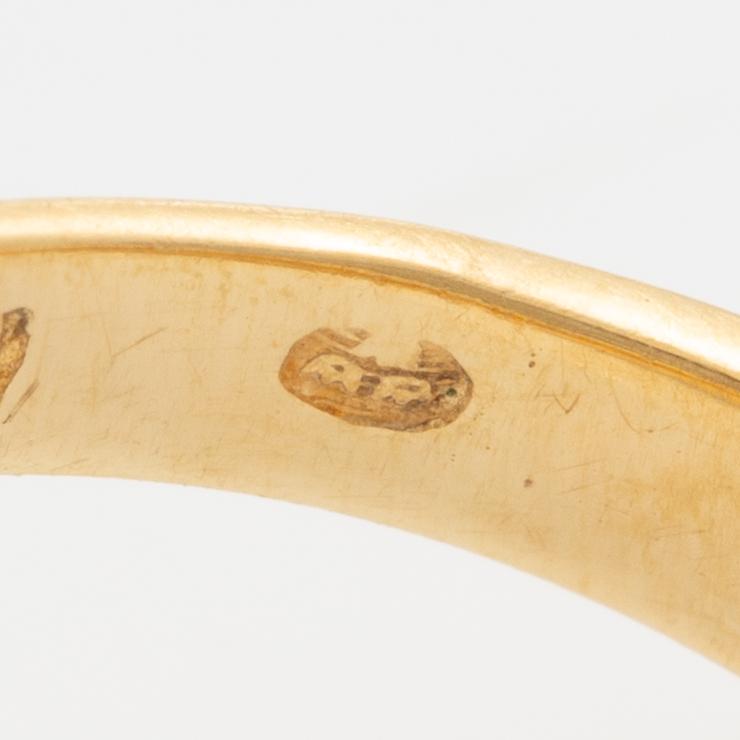 Björn Weckström, Ring, 18K guld med en rund briljantslipad diamant, Finland 1973.