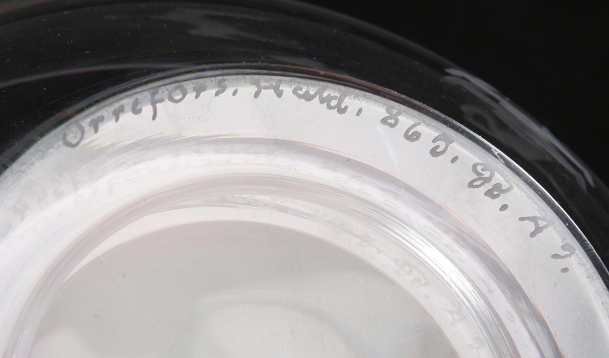 SKÅL, glas, Ewald Hald, Orrefors.