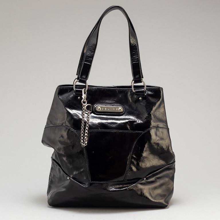 CÉLINE, A patent Laquered leather Tote Bag.