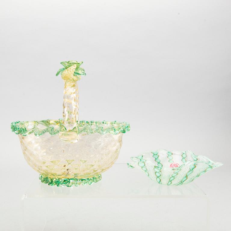 Samling glas, 6 st, Murano Venedig, 1900-talets mitt.