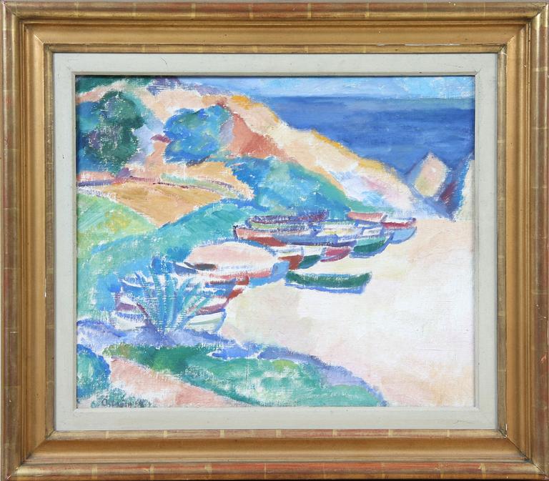 FOLKE ÖSTRÖM, olja på duk, sign.