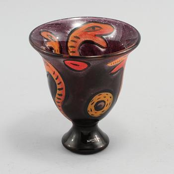 SKÅL, glas, Ulrica Hydman-Vallien, Kosta Boda Atelier, signerad, sent 1900-tal.