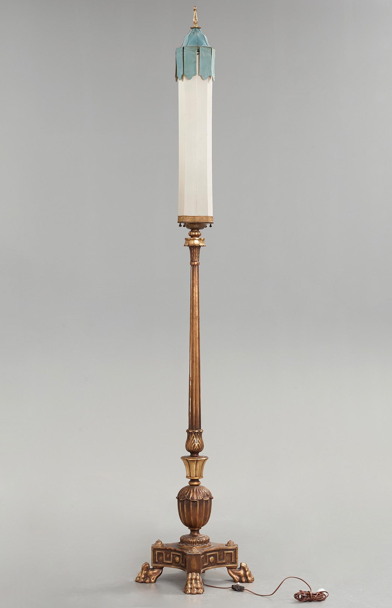 HELGE WERNER, tillskriven, golvlampa, Swedish Grace, 1920-tal.