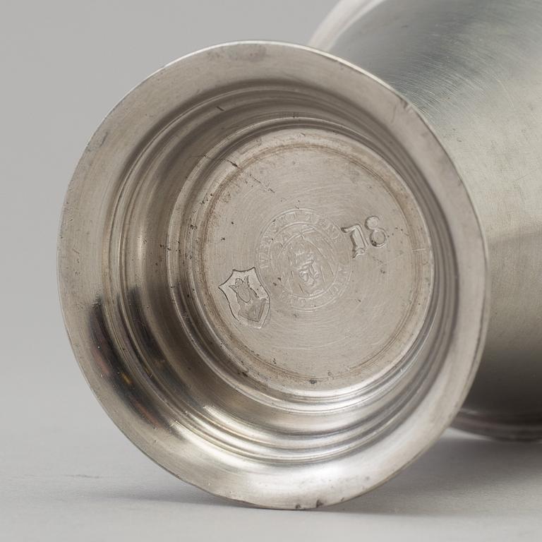 A Swedish pewter baker / vase from Firma Svenskt Tenn Stockholm in 1930.