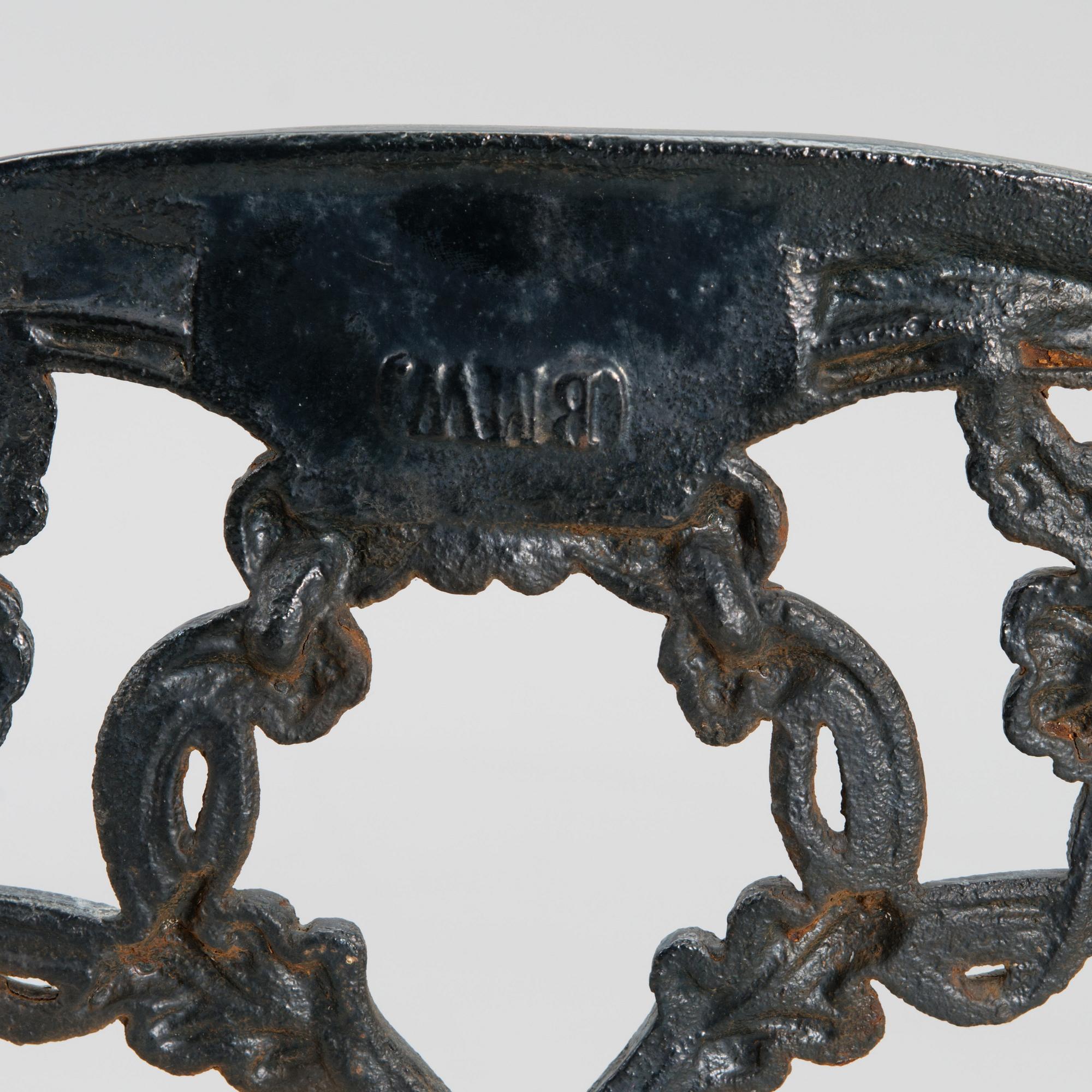 An early 20th century five piece garden suite for Porin Konepaja (Björneborgs Mekaniska Werkstad).