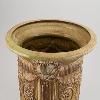 A large ceramic umbrella stand, circa 1900.