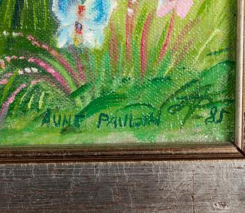 AUNE PAULIN, öljy kankaalle, signeerattu ja päivätty -85.