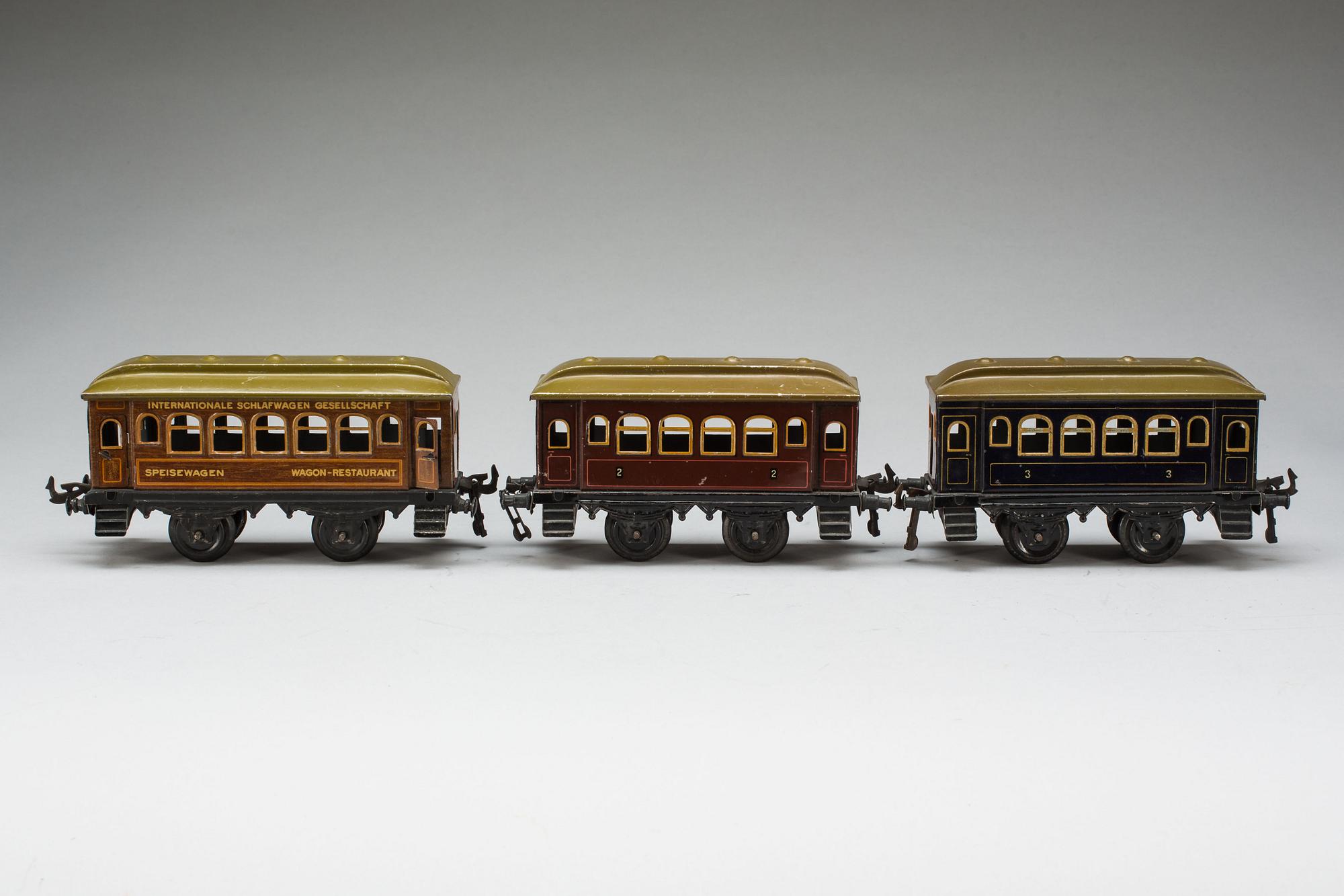 TÅGSET,8 delar, "GBN Bavaria", Gebrüder Bing, Nürnberg. 1900-talets första del.