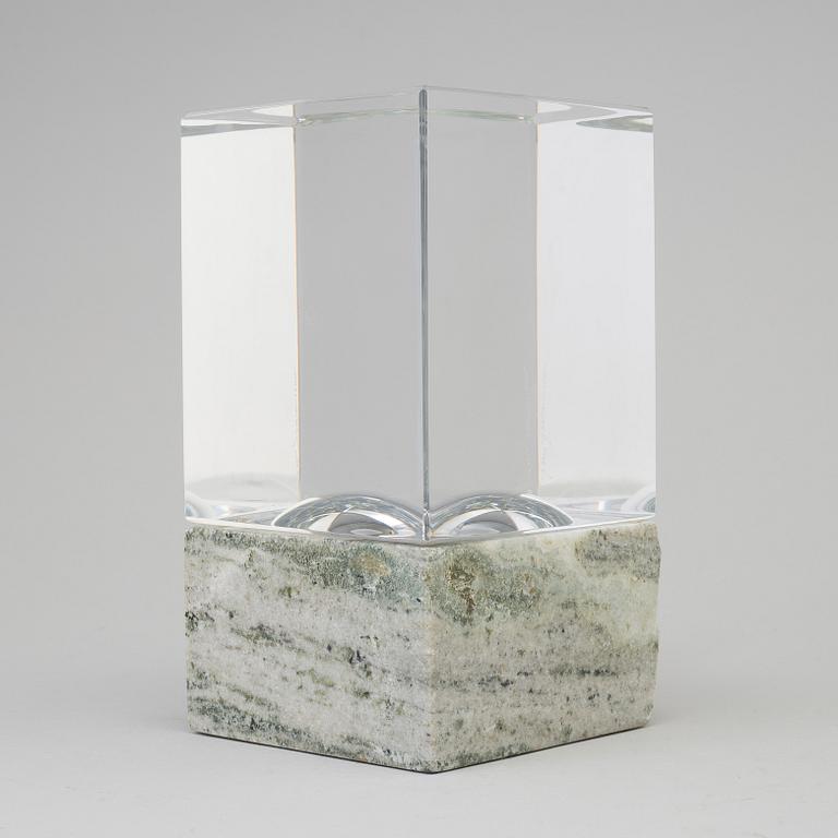 JAN JOHANSSON, a glass sculpture from Orrefors, signed, 2001.