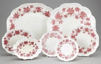 MATSERVIS, 40 delar. Flintgods. "Vinranka" Arthur Percy, Gefle.