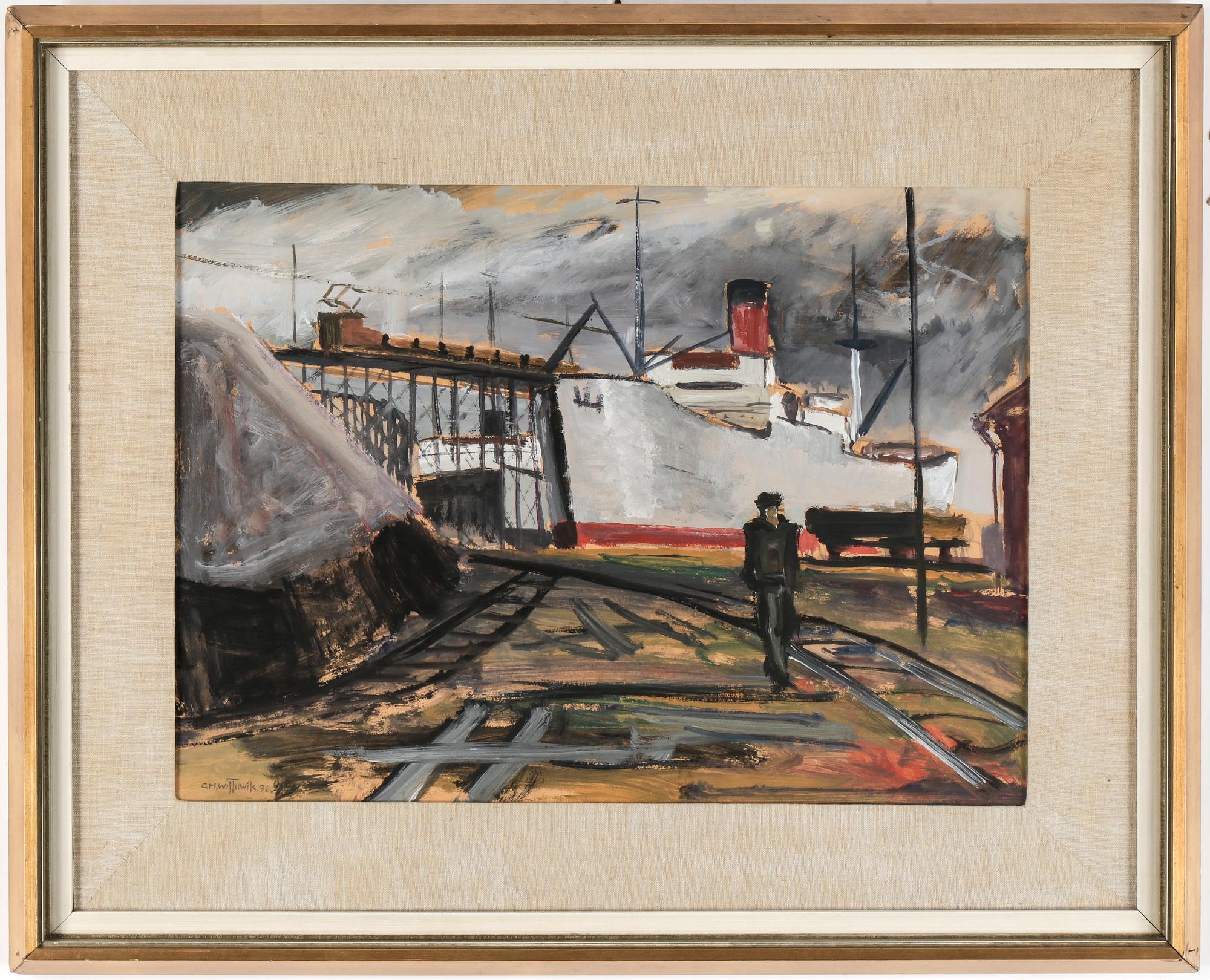 CARL-HERMAN WETTERWIK, gouache, signerad och daterad -36.